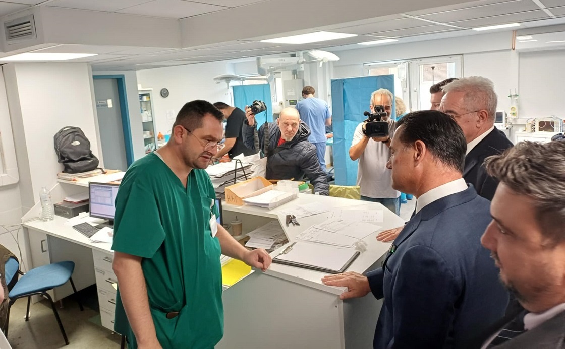 Ο Άδωνις Γεωργιάδης στο ΓΝΛ - επισκέφτηκε και το υπό κατασκευή νέο ΤΕΠ